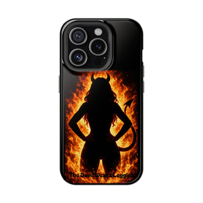 Devil Silhouette Flame Magnetic Impact Phone Case