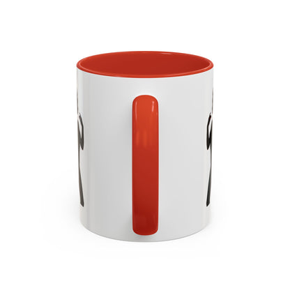 Coffee Mug — 'The Devil Wears Leggings' Silhouette Accent Mug