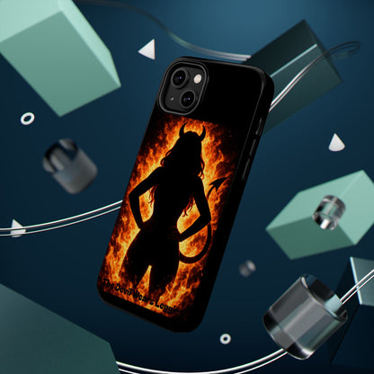 Devil Silhouette Flame Magnetic Impact Phone Case