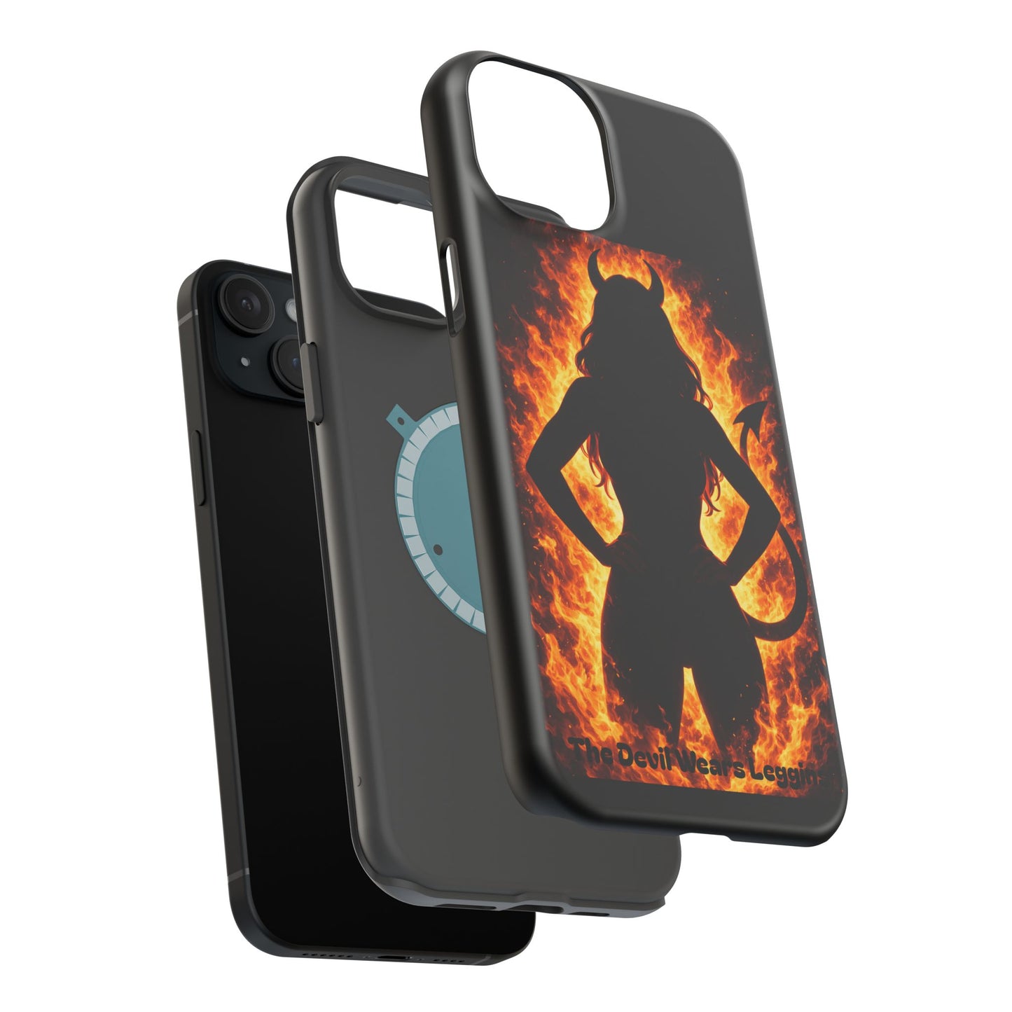 Devil Silhouette Flame Magnetic Impact Phone Case