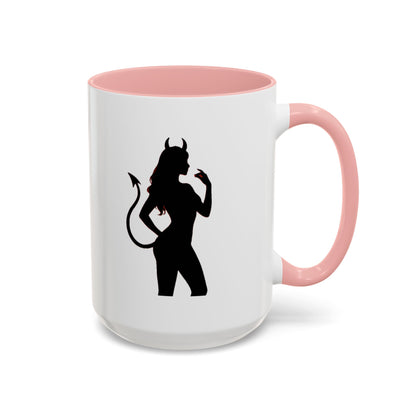 Coffee Mug — 'The Devil Wears Leggings' Silhouette Accent Mug