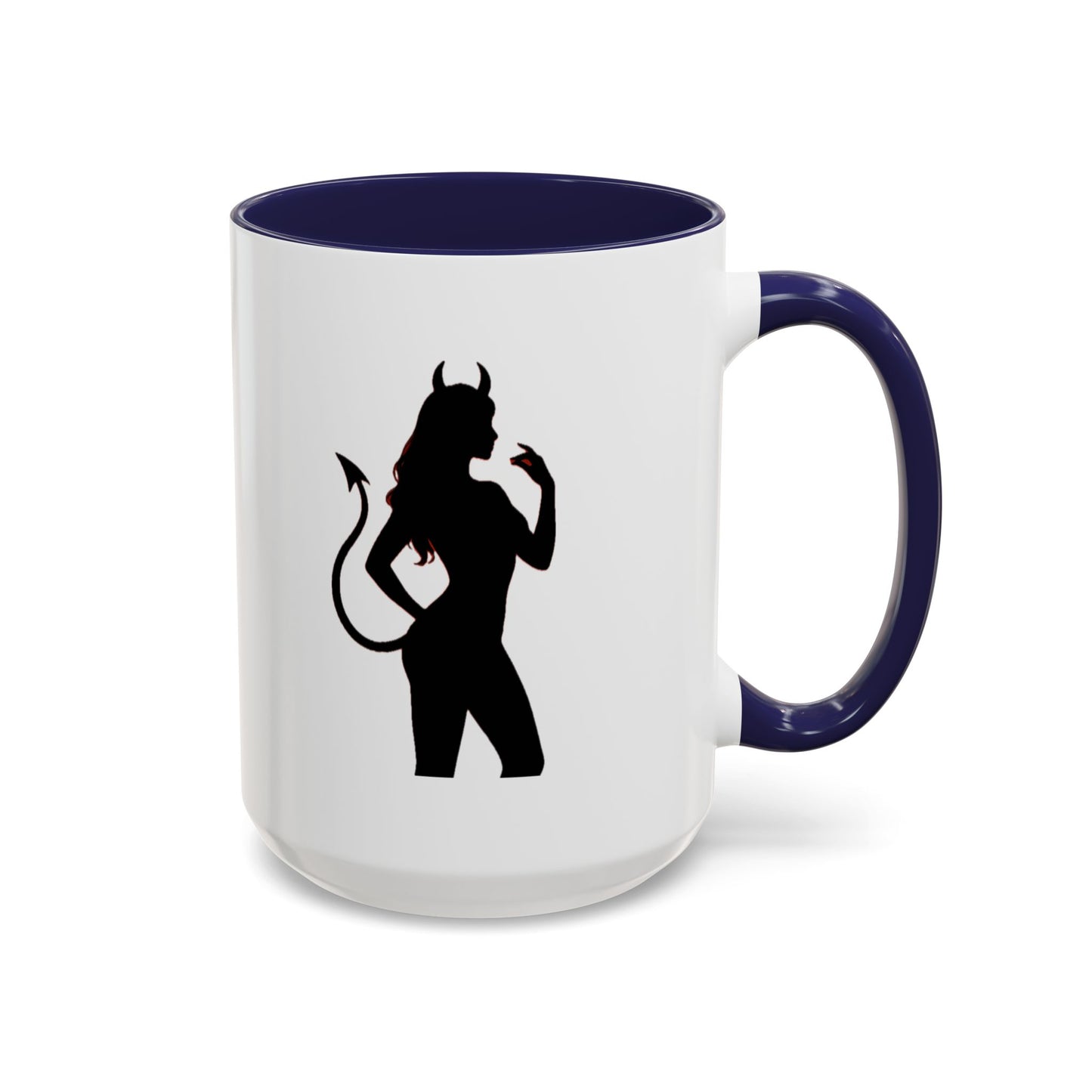 Coffee Mug — 'The Devil Wears Leggings' Silhouette Accent Mug
