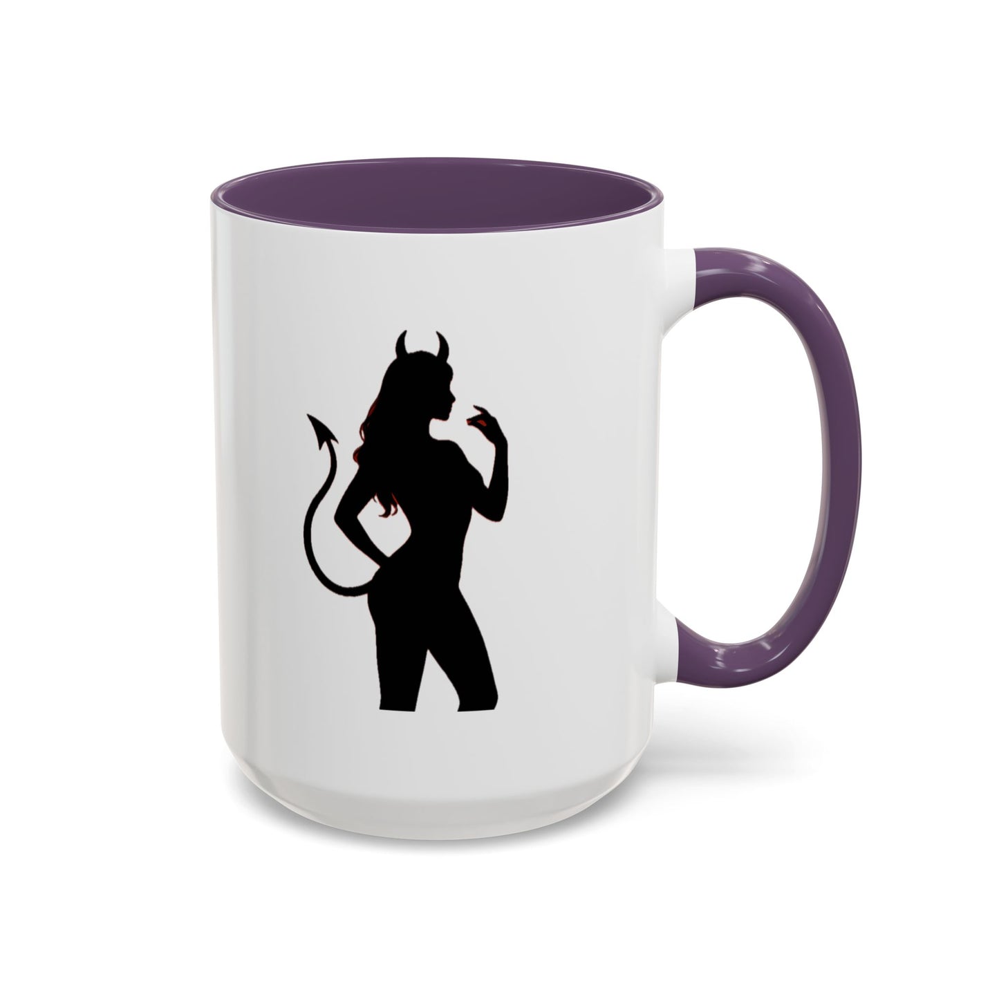 Coffee Mug — 'The Devil Wears Leggings' Silhouette Accent Mug