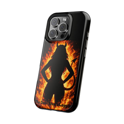 Devil Silhouette Flame Magnetic Impact Phone Case