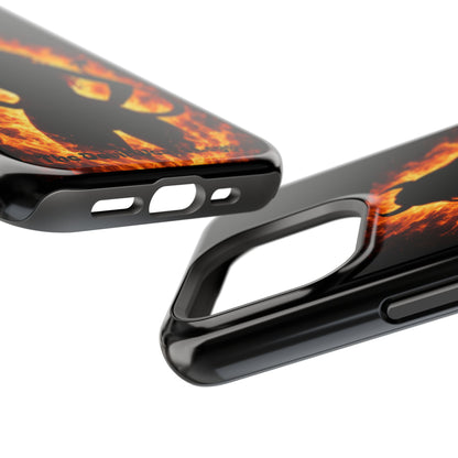 Devil Silhouette Flame Magnetic Impact Phone Case