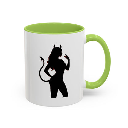 Coffee Mug — 'The Devil Wears Leggings' Silhouette Accent Mug